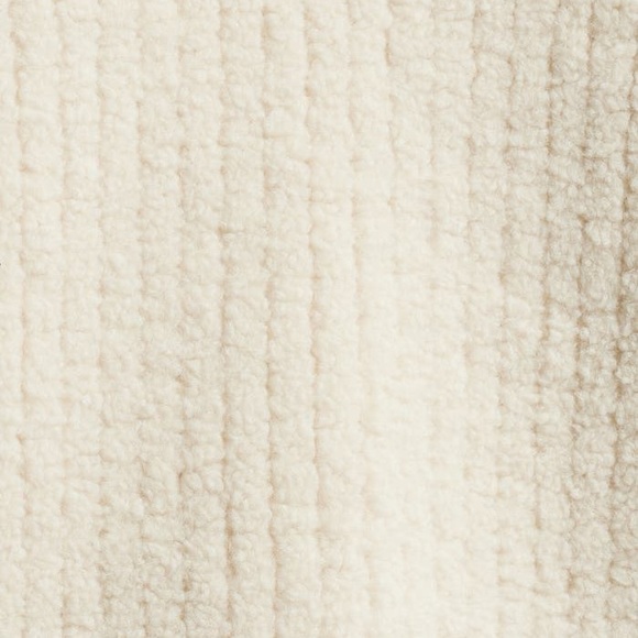 Honor‎ the Gift Crop Ribbed Fleece Zip Jacket Small Tan Cream - Picture 5 of 13